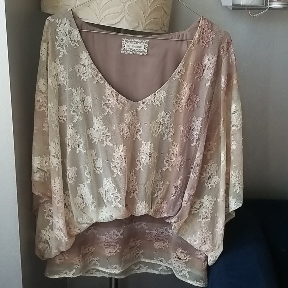 Beyond Vintage lace blouse